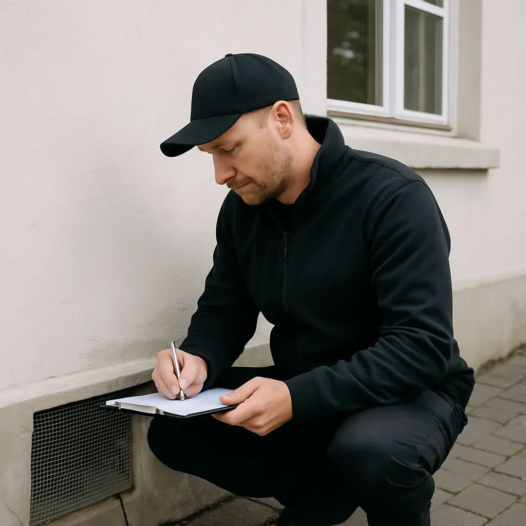 Bekæmperens ansvar ved bygningsgennemgangen