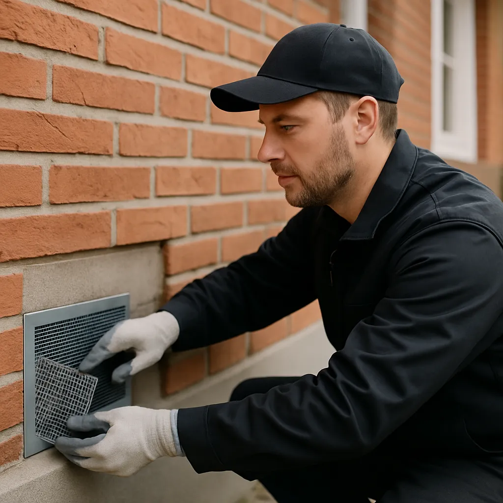 Sikring af ventilationsriste